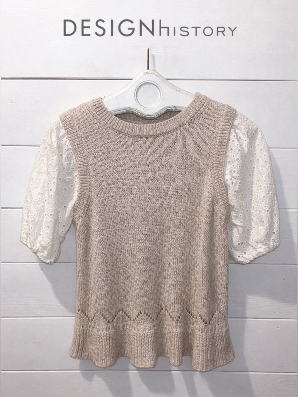 DESIGN HISTORY Puff Sleeve Knit Top – Size S